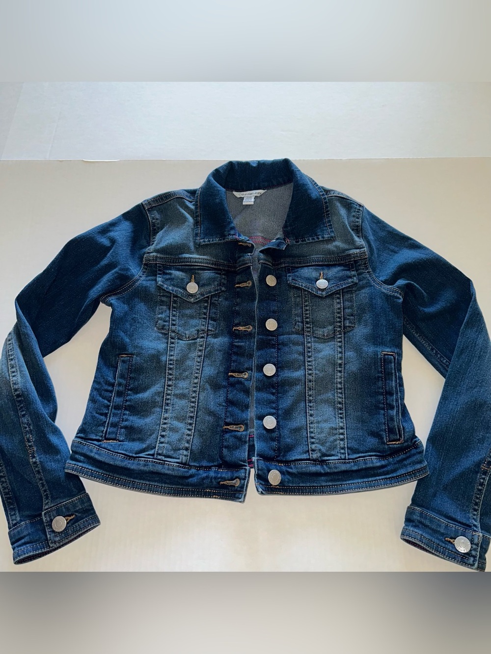 Calvin Klein Jeans Dark Blue Denim Jacket - Girls
